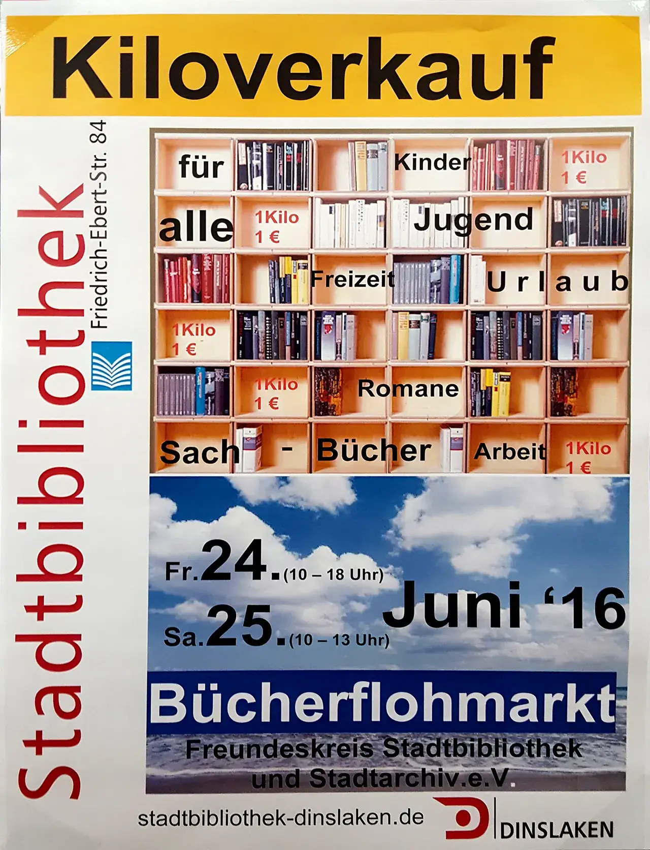 Kiloverkauf - Plakat Büchermarkt
