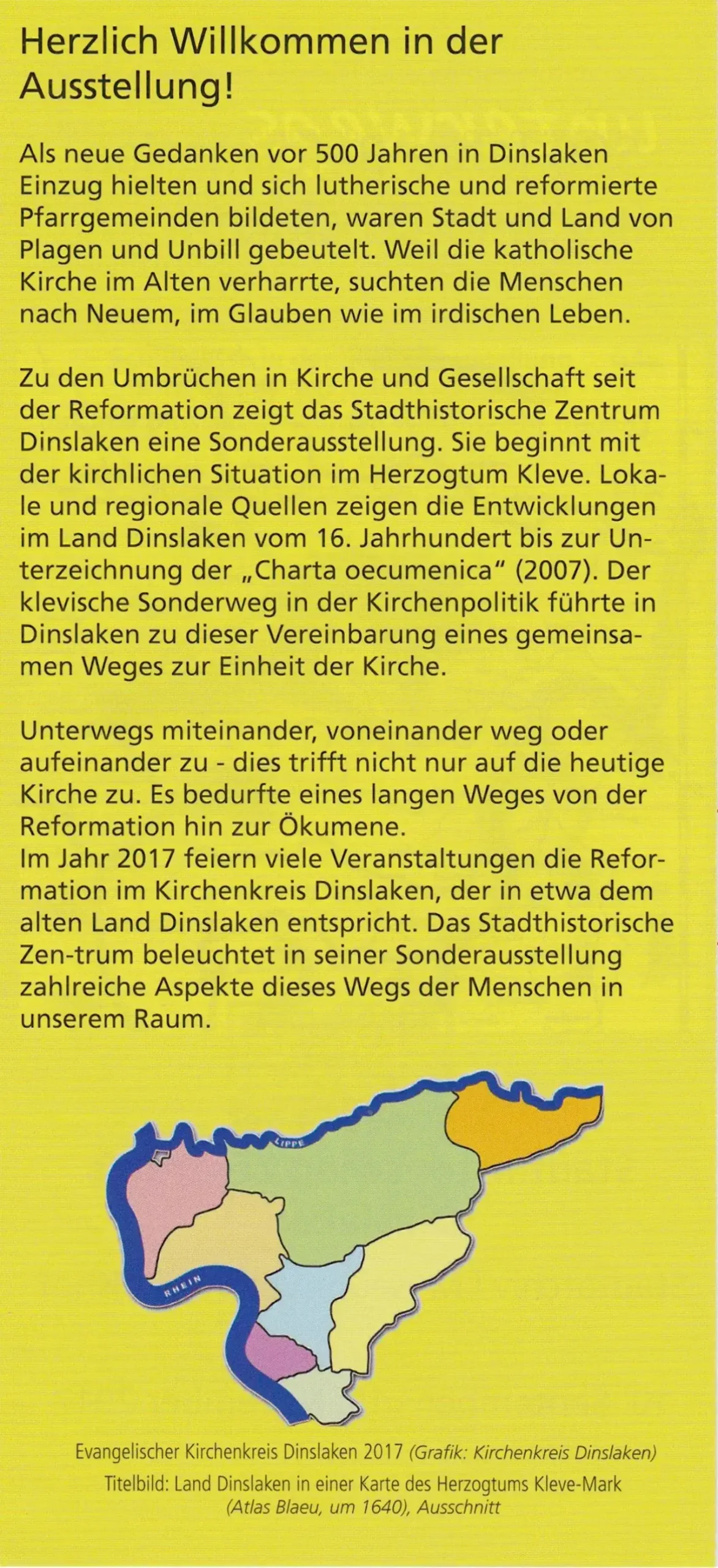 Projekte 2017 - Ausstellung 500 Jahre Reformation im Land Dinslaken - Flyer - Seite 2
