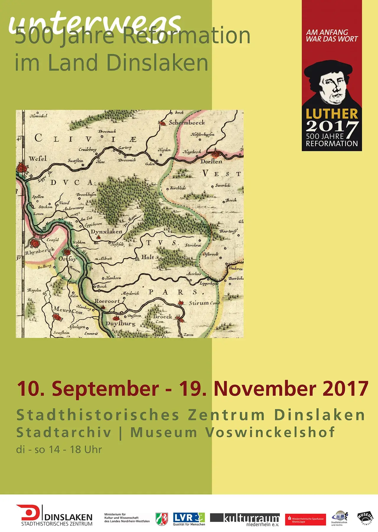 Projekte 2017 - Ausstellung 500 Jahre Reformation im Land Dinslaken - Plakat