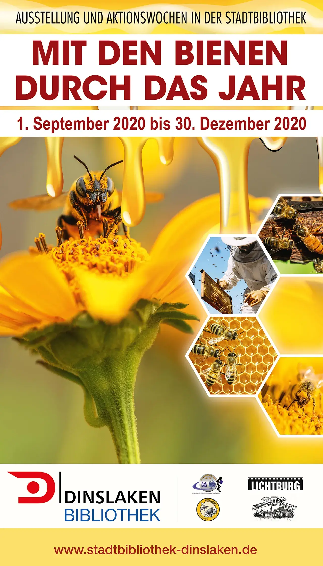 Projekte 2020 - Ausstellung - Mit den Bienen durch das Jahr - Plakat