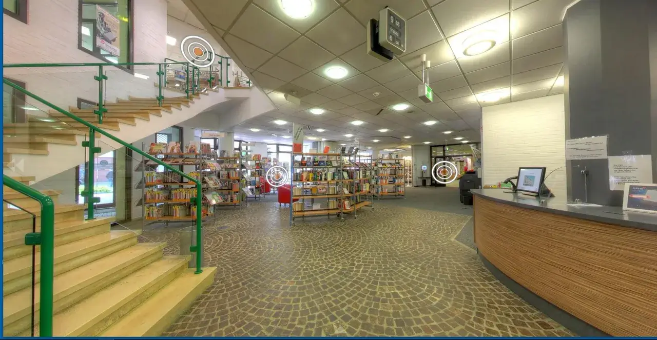 Stadtbibliothek Dinslaken - Erdgeschoß mit Selbstverbuchung