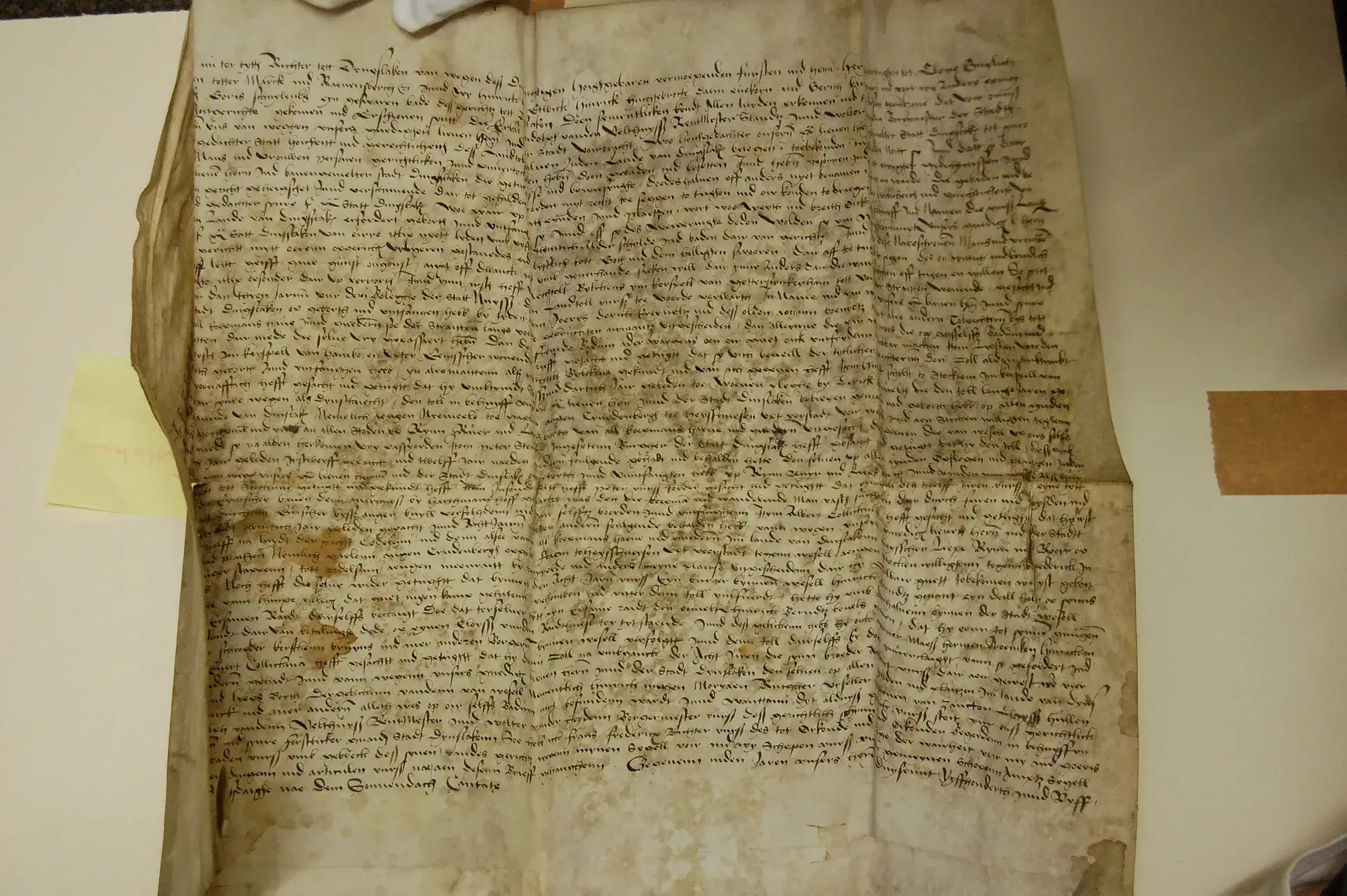 Urkunde 2 - nicht restauriert - 25 Februar 1523