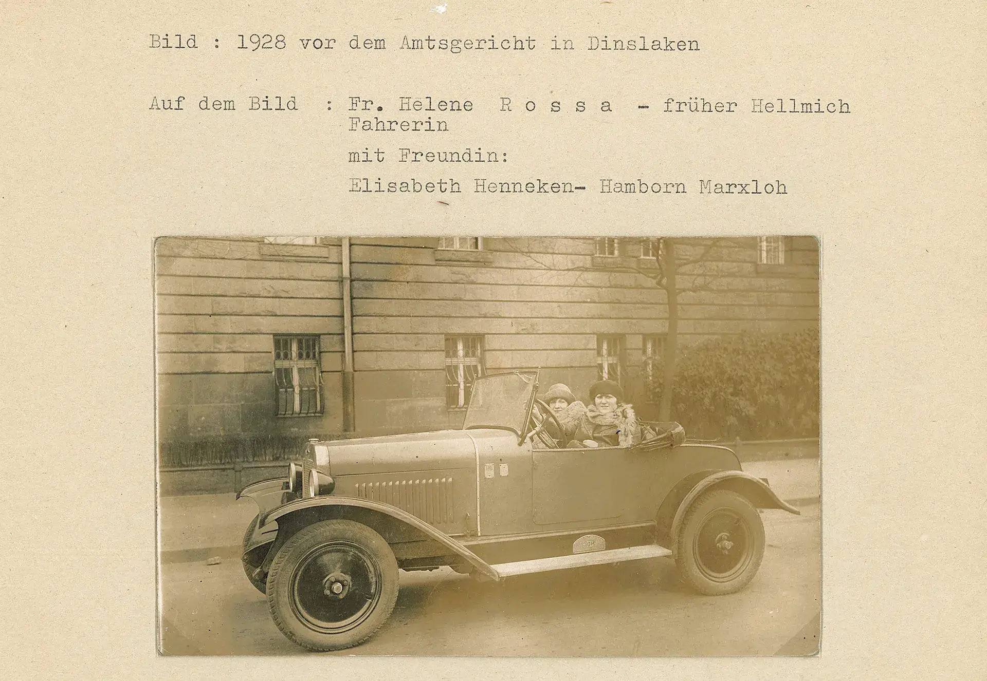 Stadtarchiv in Bewegung - Autofahrerin 1928